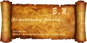 Brandenburg Marina névjegykártya