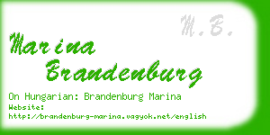 marina brandenburg business card